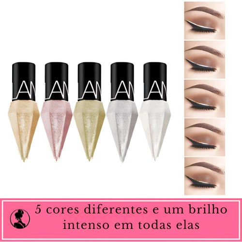 Delineador Glitter Radiante - KIT com 5 Cores Diferentes